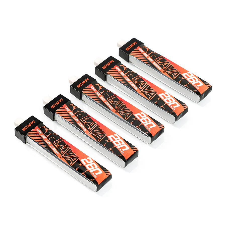 BetaFPV LAVA 1S 260mAh 80C Battery (5pc) [DG]