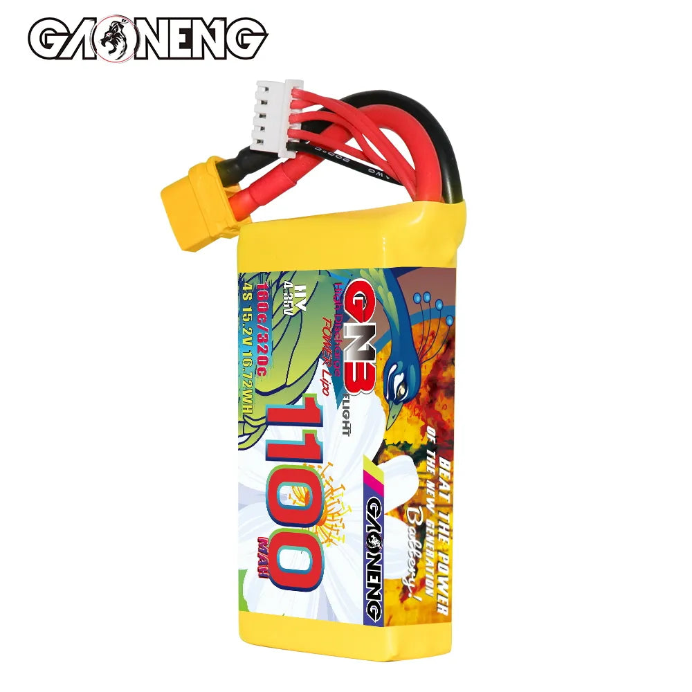 GAONENG GNB LiHV 4S 15.2V 1100mAh 160C XT60 LiPo Battery [DG]