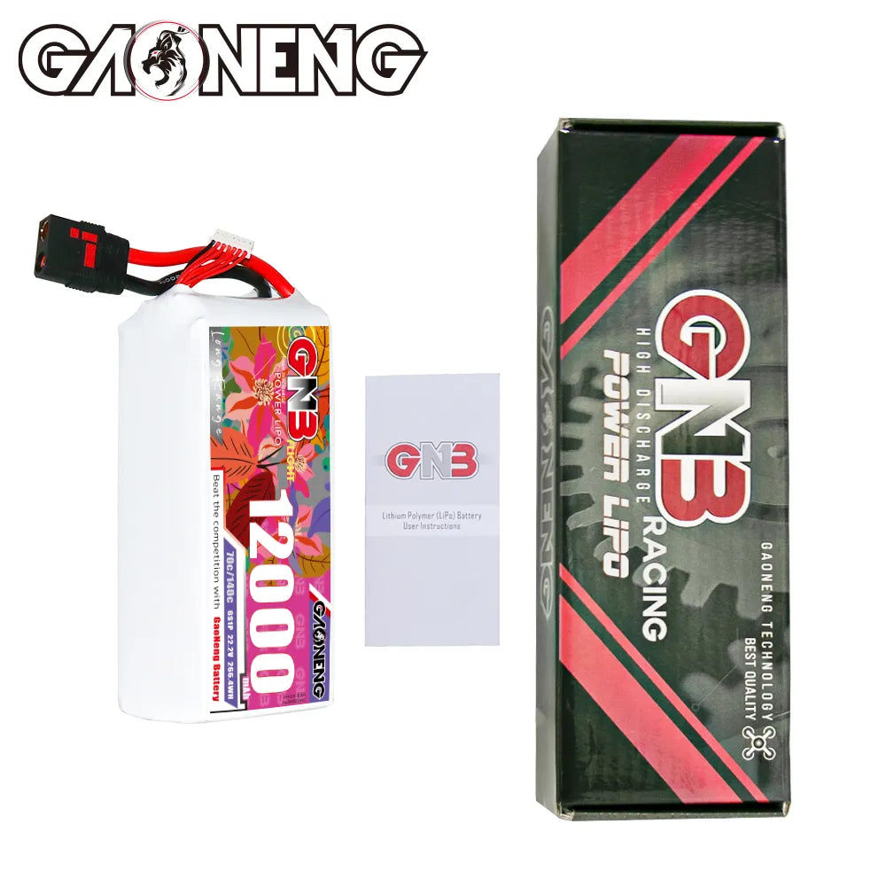 GAONENG GNB 6S1P 22.2V 12000mAh 70C RC LiPo Battery QS8 [DG]