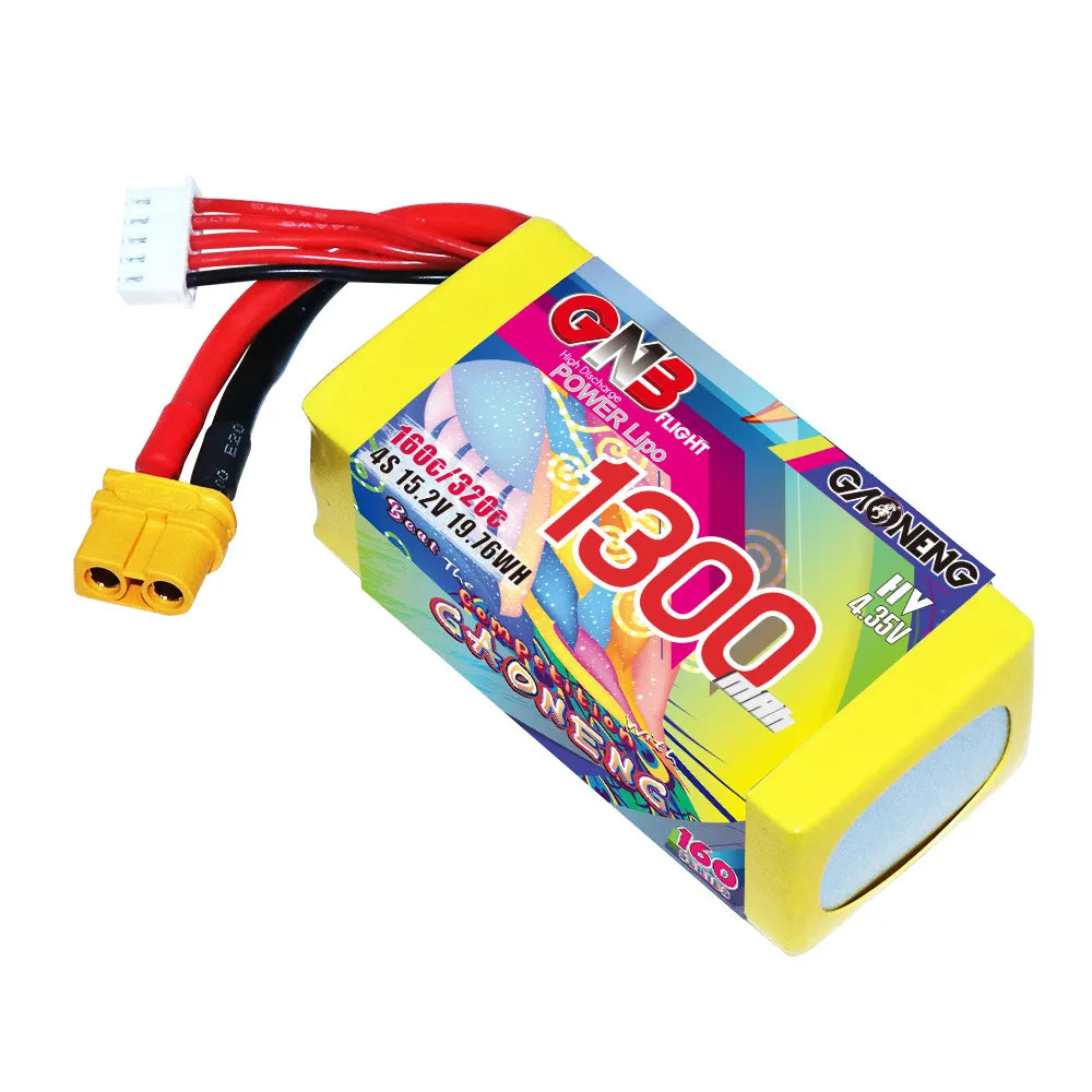 GAONENG GNB LiHV 4S 15.2V 1300mAh 160C XT60 LiPo Battery [DG]