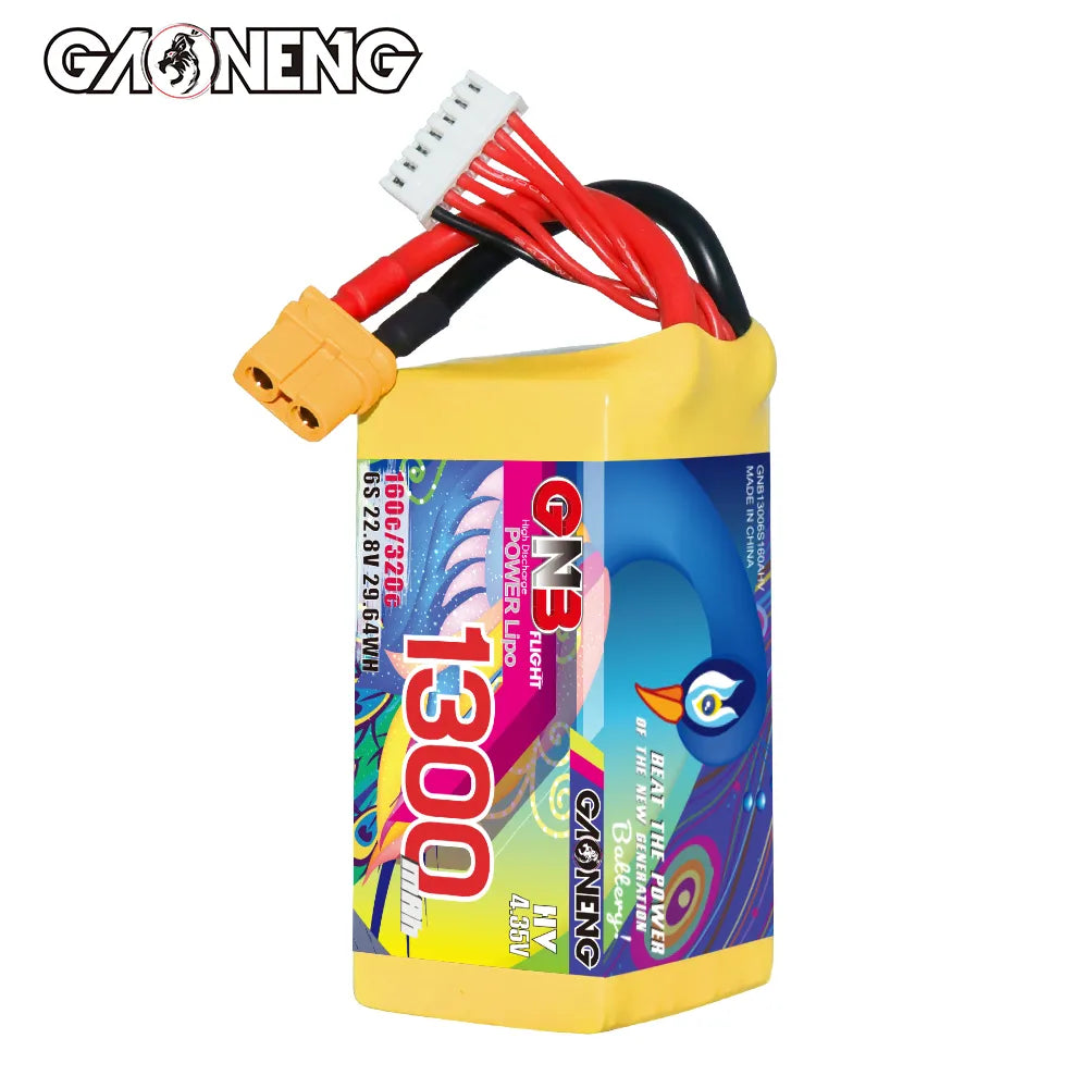 GAONENG GNB LiHV 6S 22.8V 1300mAh 160C XT60 LiPo Battery [DG]