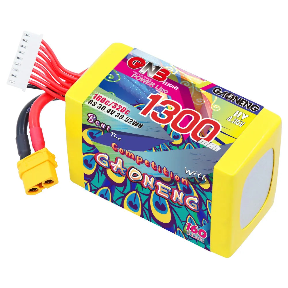 GAONENG GNB LiHV 8S 30.4V 1300mAh 160C XT60 LiPo Battery [DG]