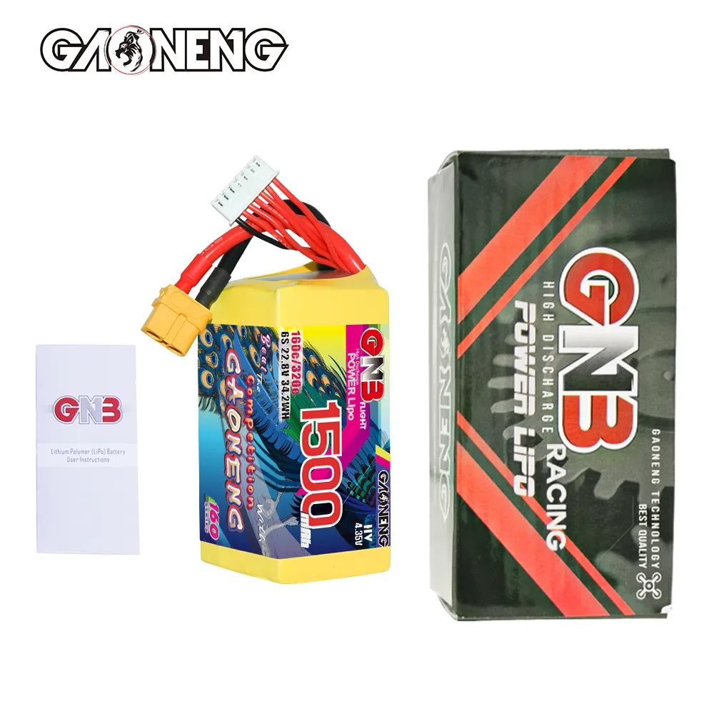 GAONENG GNB LiHV 6S 22.8V 1500mAh 160C XT60 LiPo Battery [DG]