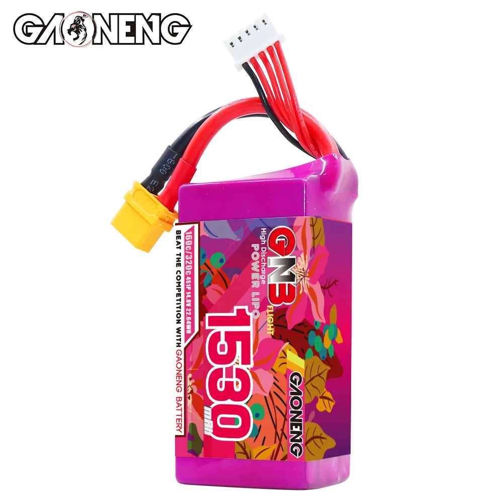 GAONENG GNB 4S 14.8V 1530mAh 160C XT60 LiPo Battery [DG]