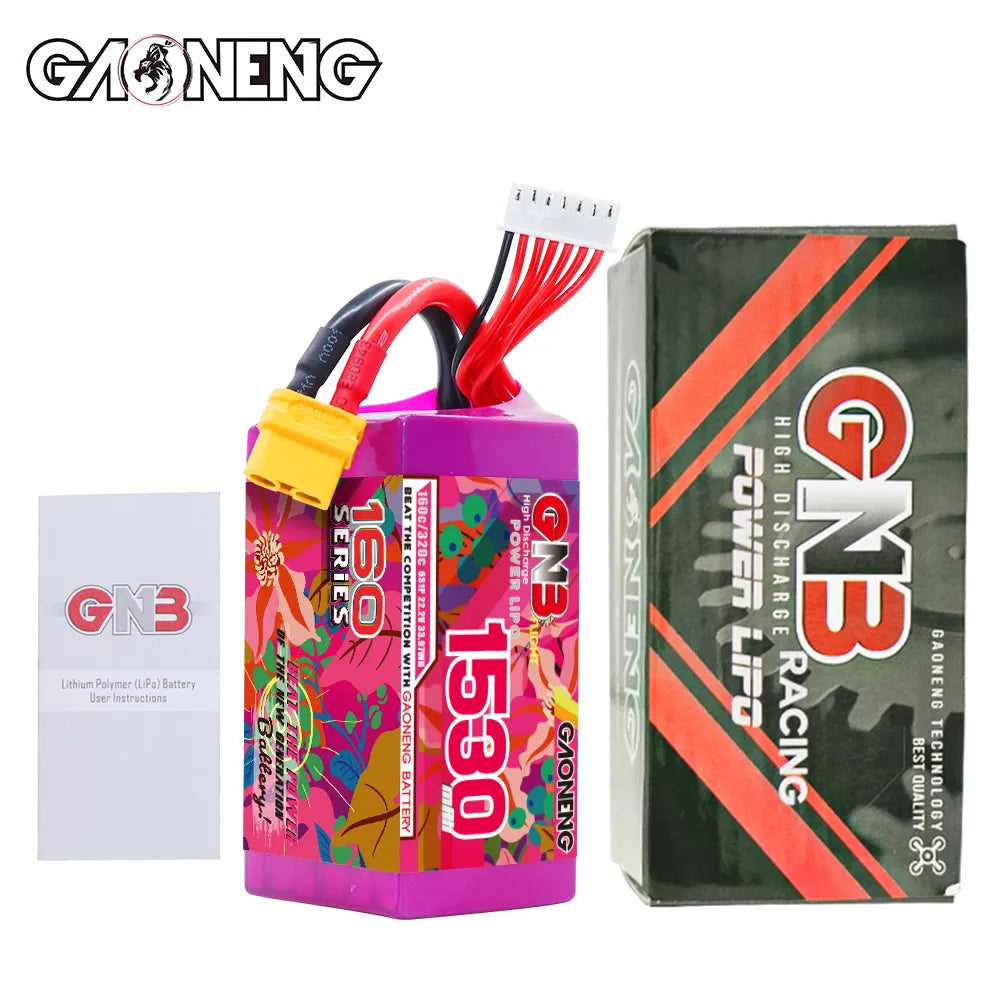 GAONENG GNB 6S 22.2V 1530mAh 160C XT60 LiPo Battery [DG]