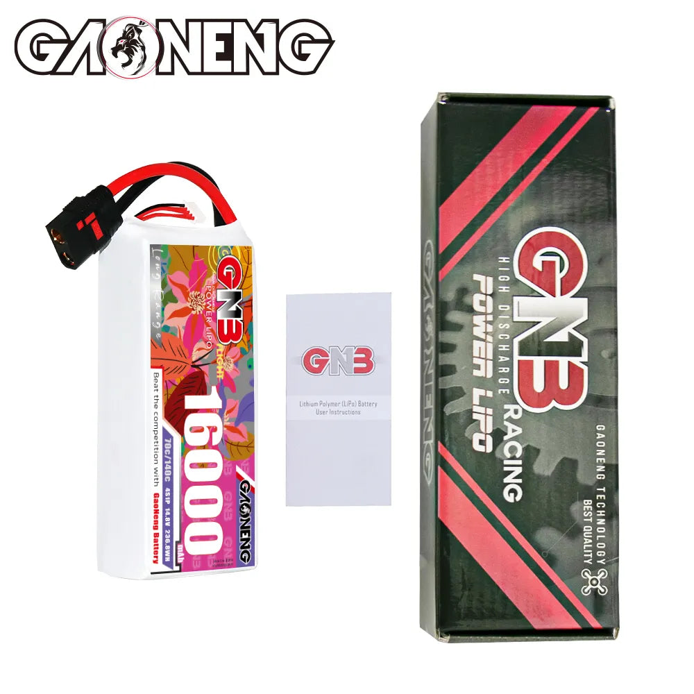 GAONENG GNB 4S1P 14.8V 16000mAh 70C RC LiPo Battery QS8 [DG]