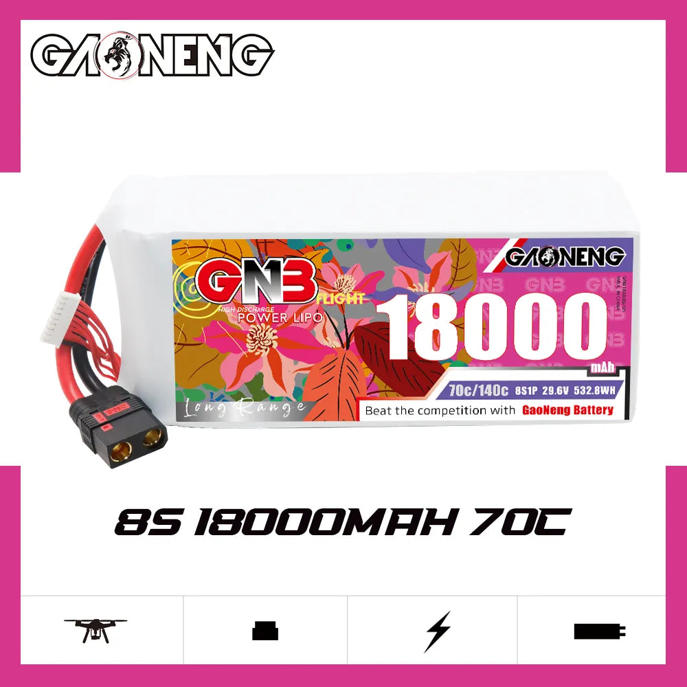 GAONENG GNB 8S1P 22.2V 18000mAh 70C RC LiPo Battery QS8 [DG]