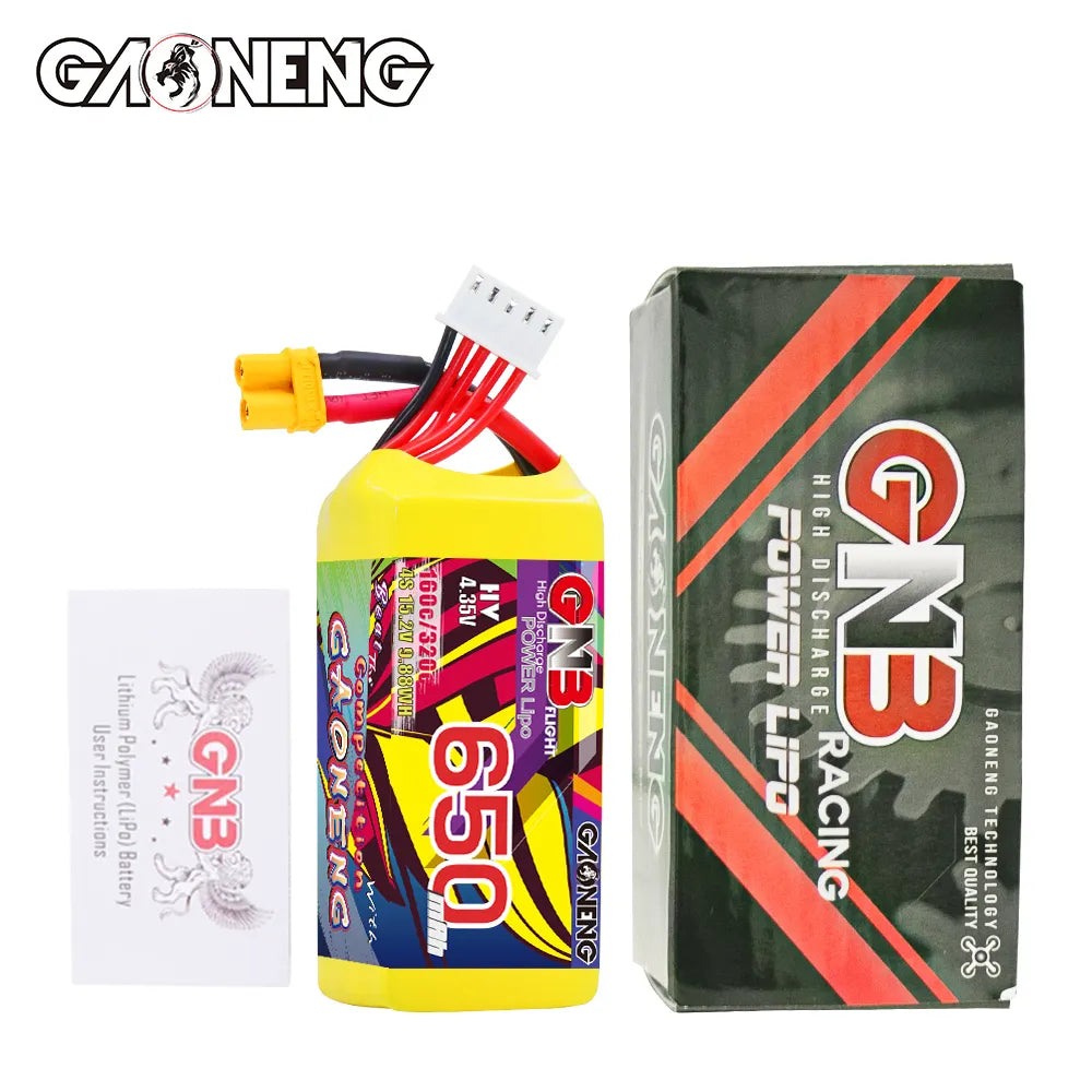 GAONENG GNB LiHV 4S 15.2V 650mAh 160C XT30 HV LiPo Battery [DG]