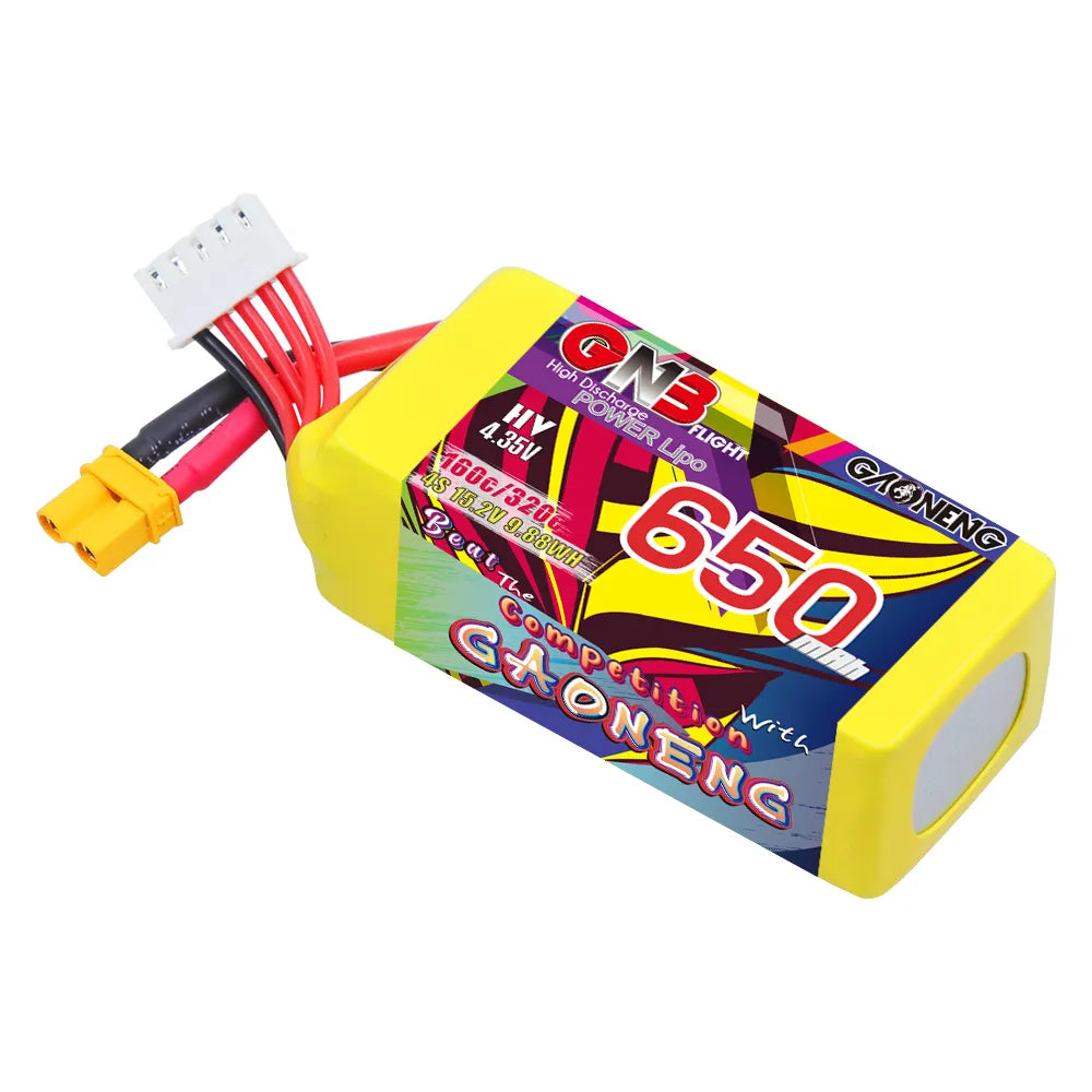 GAONENG GNB LiHV 4S 15.2V 650mAh 160C XT30 HV LiPo Battery [DG]