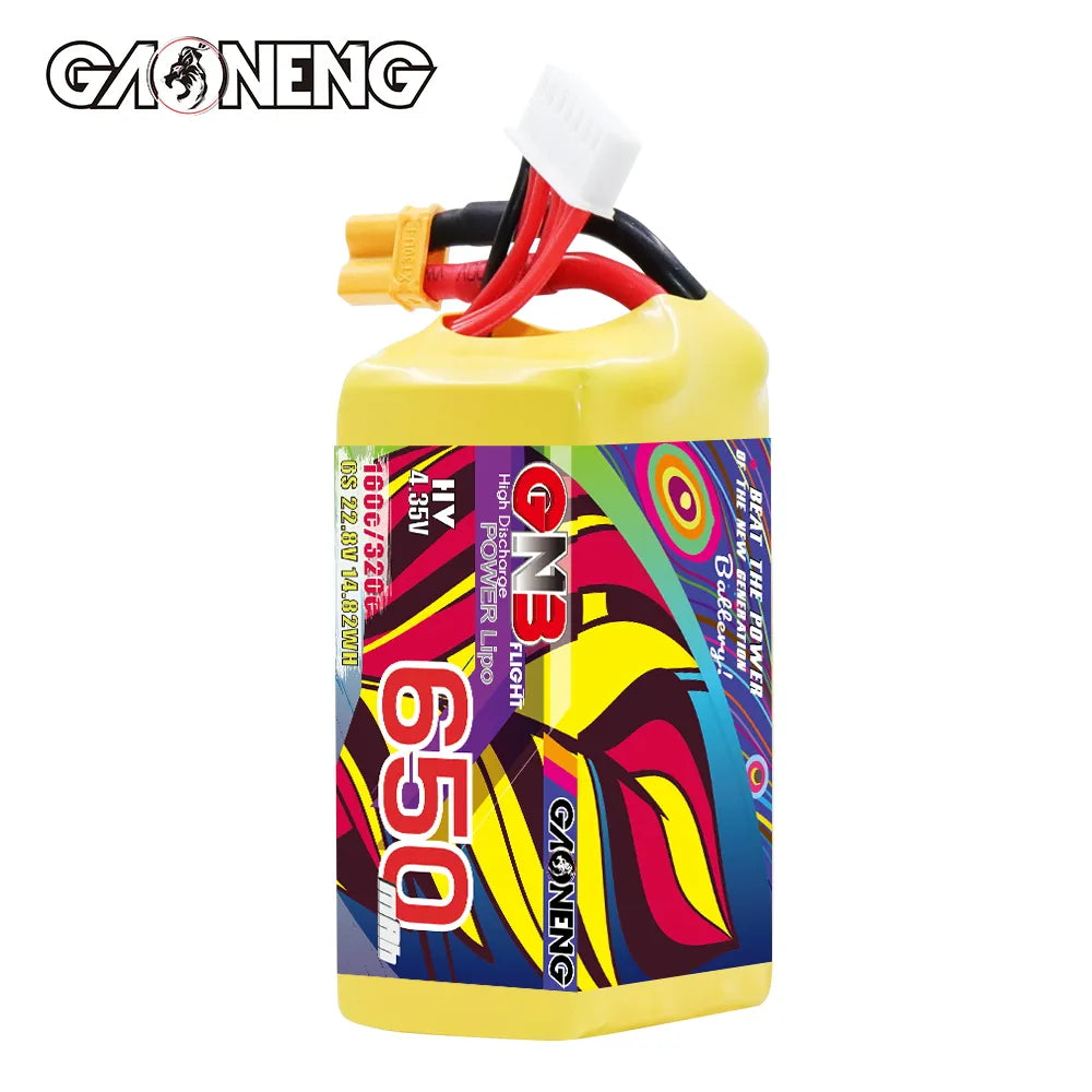 GAONENG GNB LiHV 6S 22.8V 650mAh 160C XT30 LiPo Battery [DG]