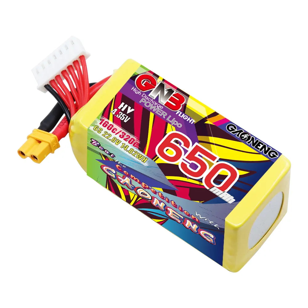 GAONENG GNB LiHV 6S 22.8V 650mAh 160C XT30 LiPo Battery [DG]