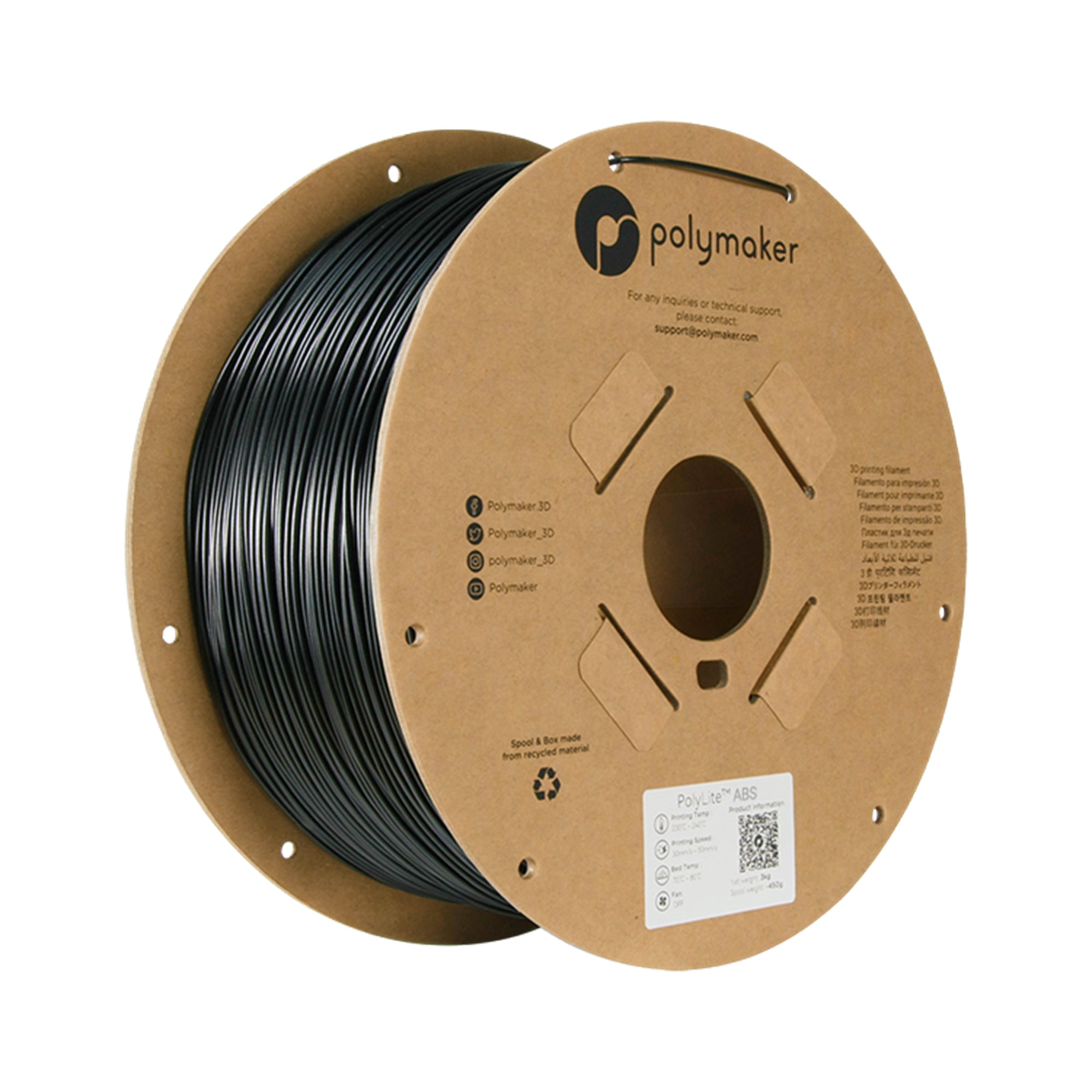 Polymaker PolyLite ABS 1.75mm Filament 3kg