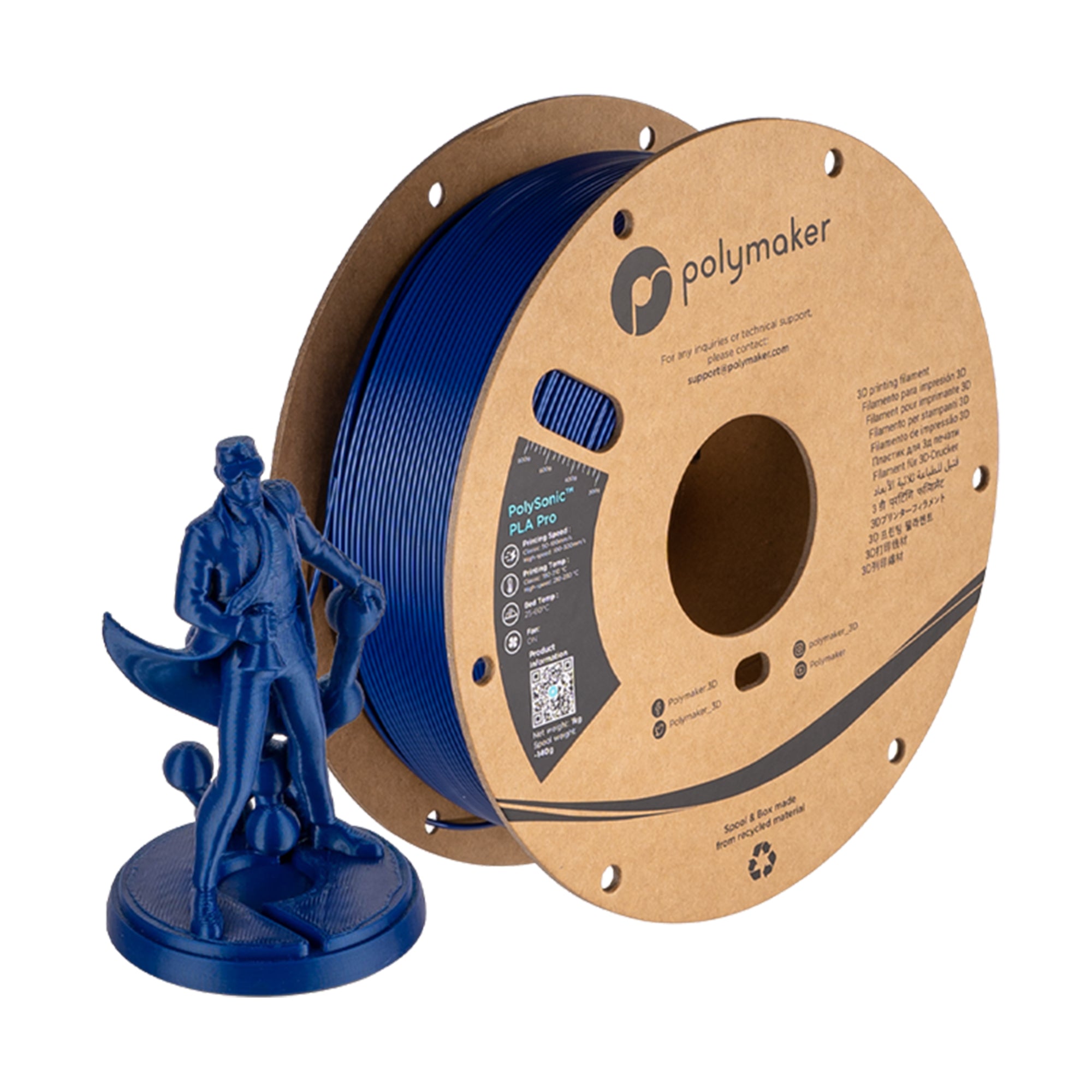 Polymaker Polysonic PLA+ Pro Filament 1.75mm 1kg