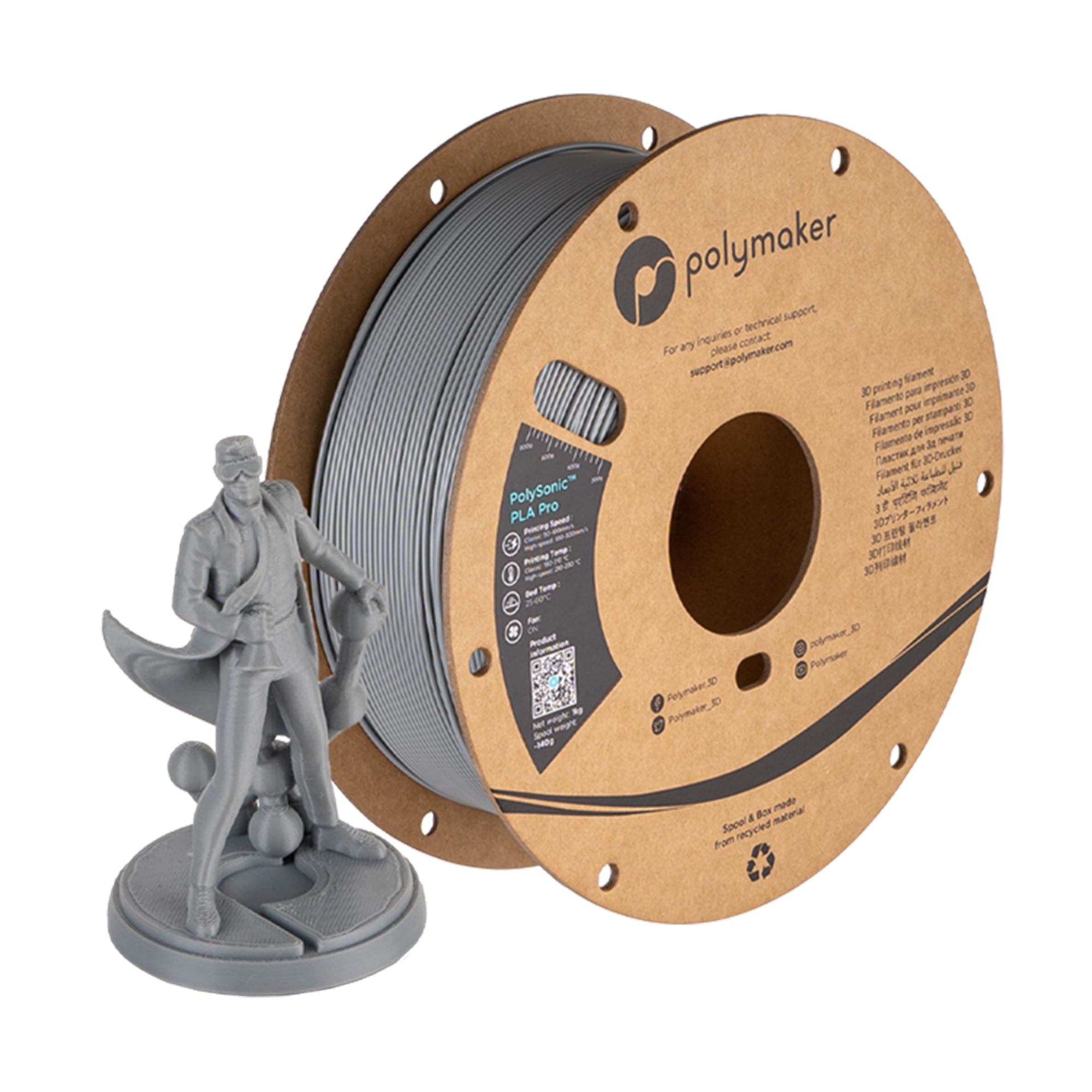 Polymaker Polysonic PLA+ Pro Filament 1.75mm 1kg