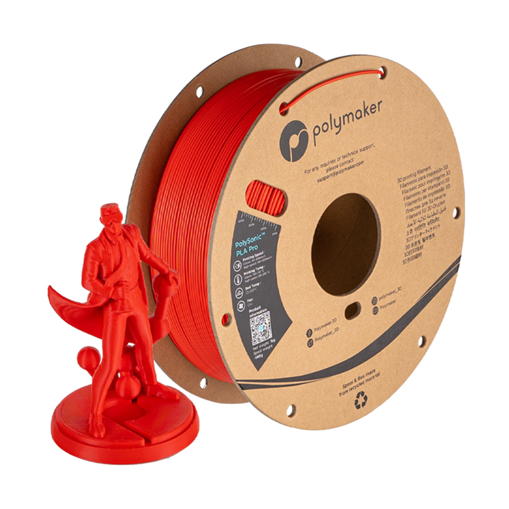 Polymaker Polysonic PLA+ Pro Filament 1.75mm 1kg