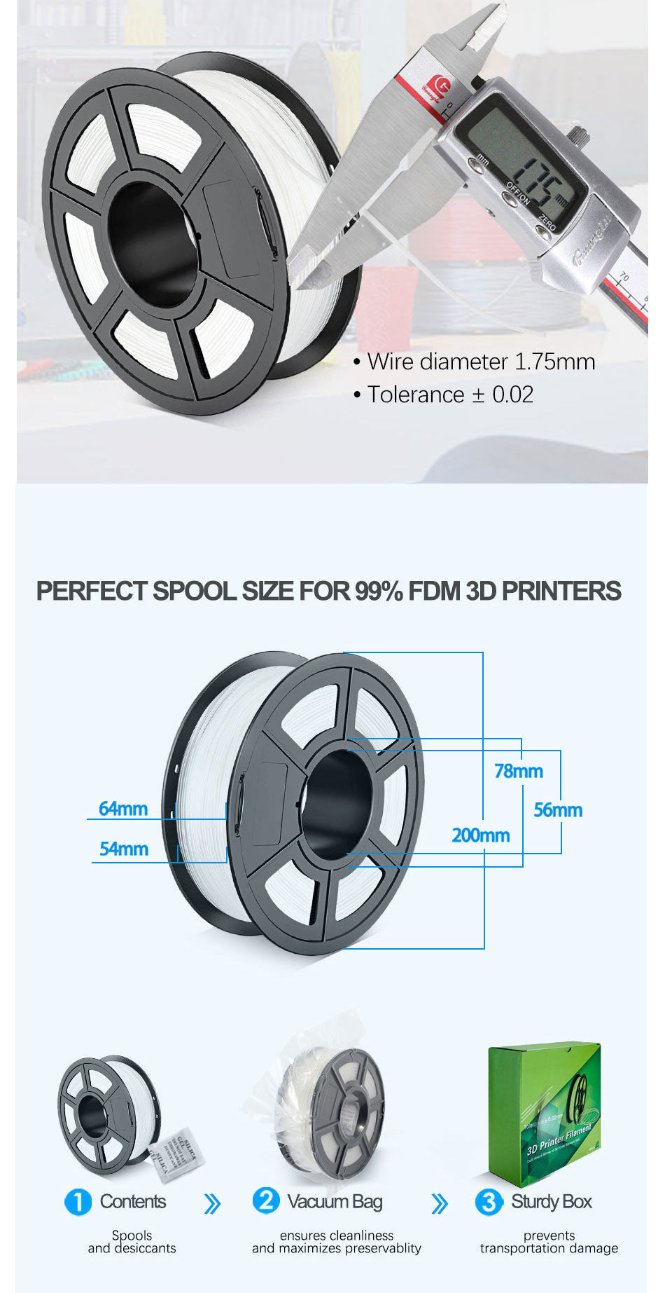 Sunlu PA 6 Nylon Filament 1.75mm 1kg