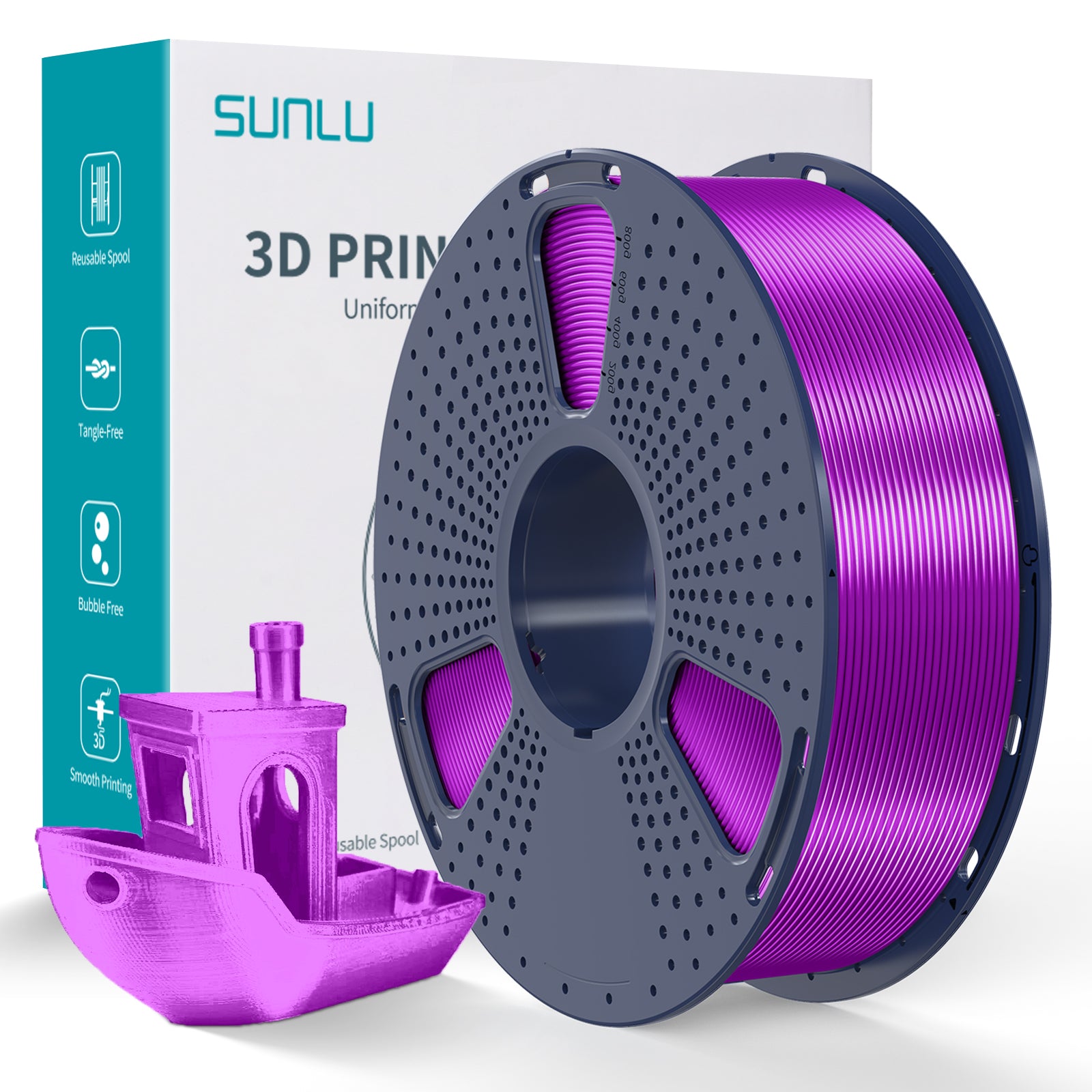 Sunlu Silk PLA+ 3D Print Filament 1.75mm 1kg