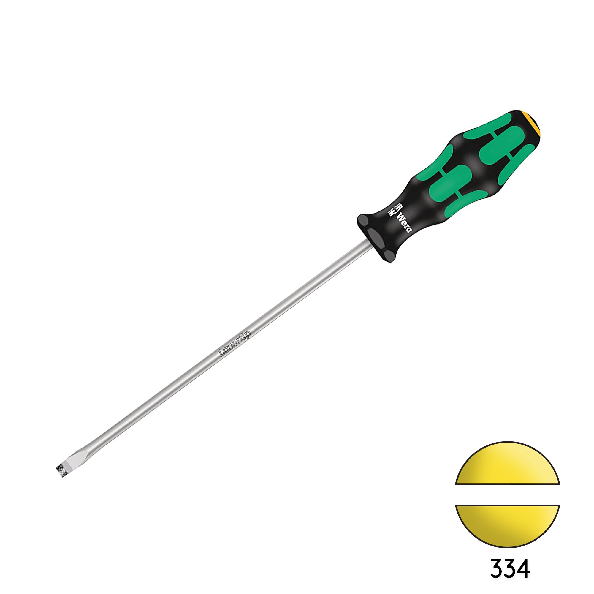 Wera 334 1.2 x 6.5 x 200mm Slotted Flat Head Screwdriver 05007621001