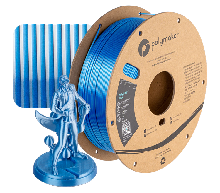 Polymaker PolyLite™ Dual Colour Silk PLA Filament 1kg 1.75mm