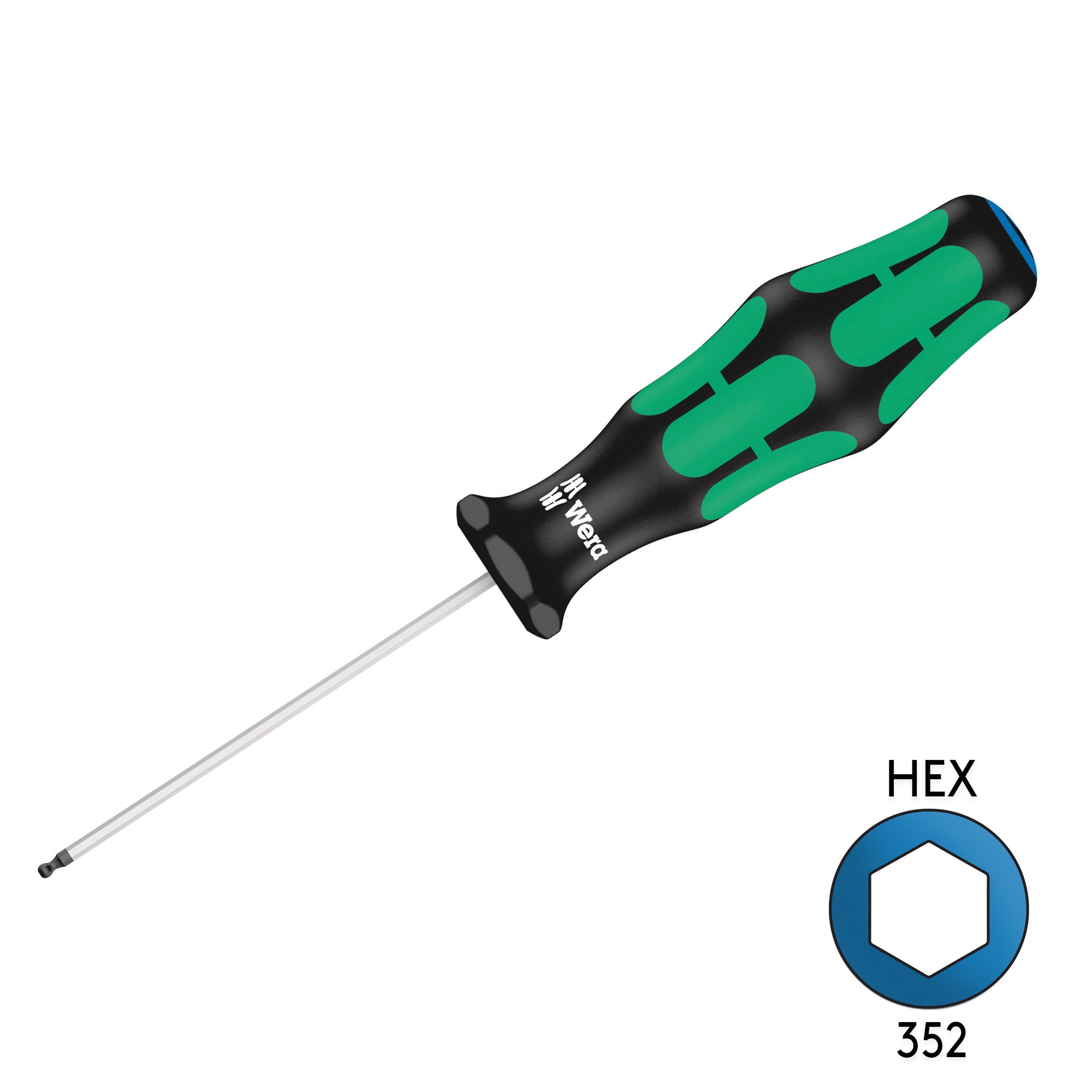 Wera 352 1.5mm x 60mm Ball End Hex Screw Driver 05022795001