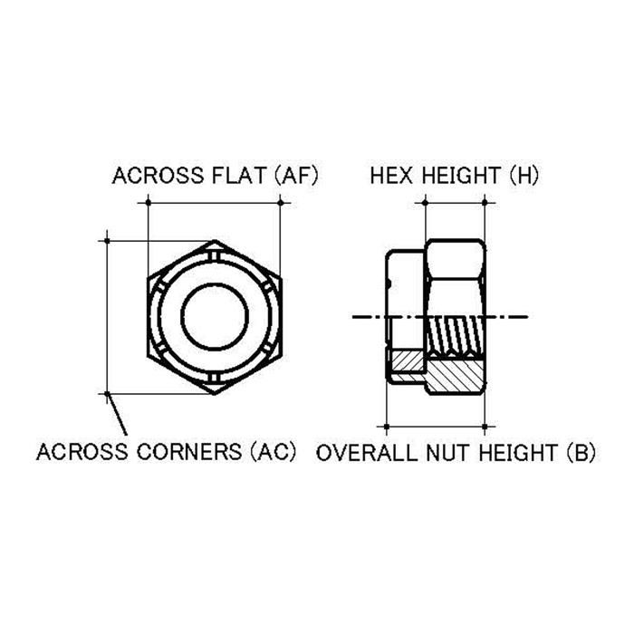 M3 Zinc Class 8 Hex Nyloc Nut (1pc)