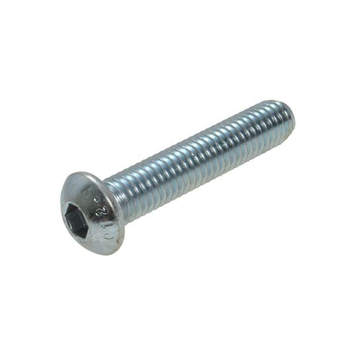 M5 Zinc Grade 12.9 Button Head Socket Screws (3mm Key)