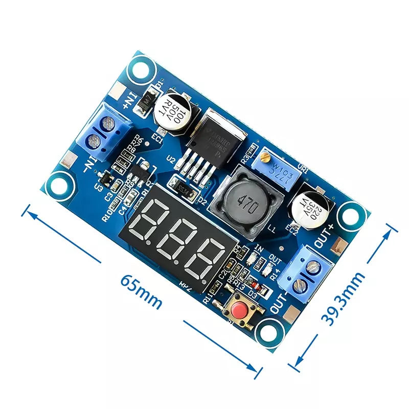 20W Adjustable DC-DC Buck Converter with Digital Display