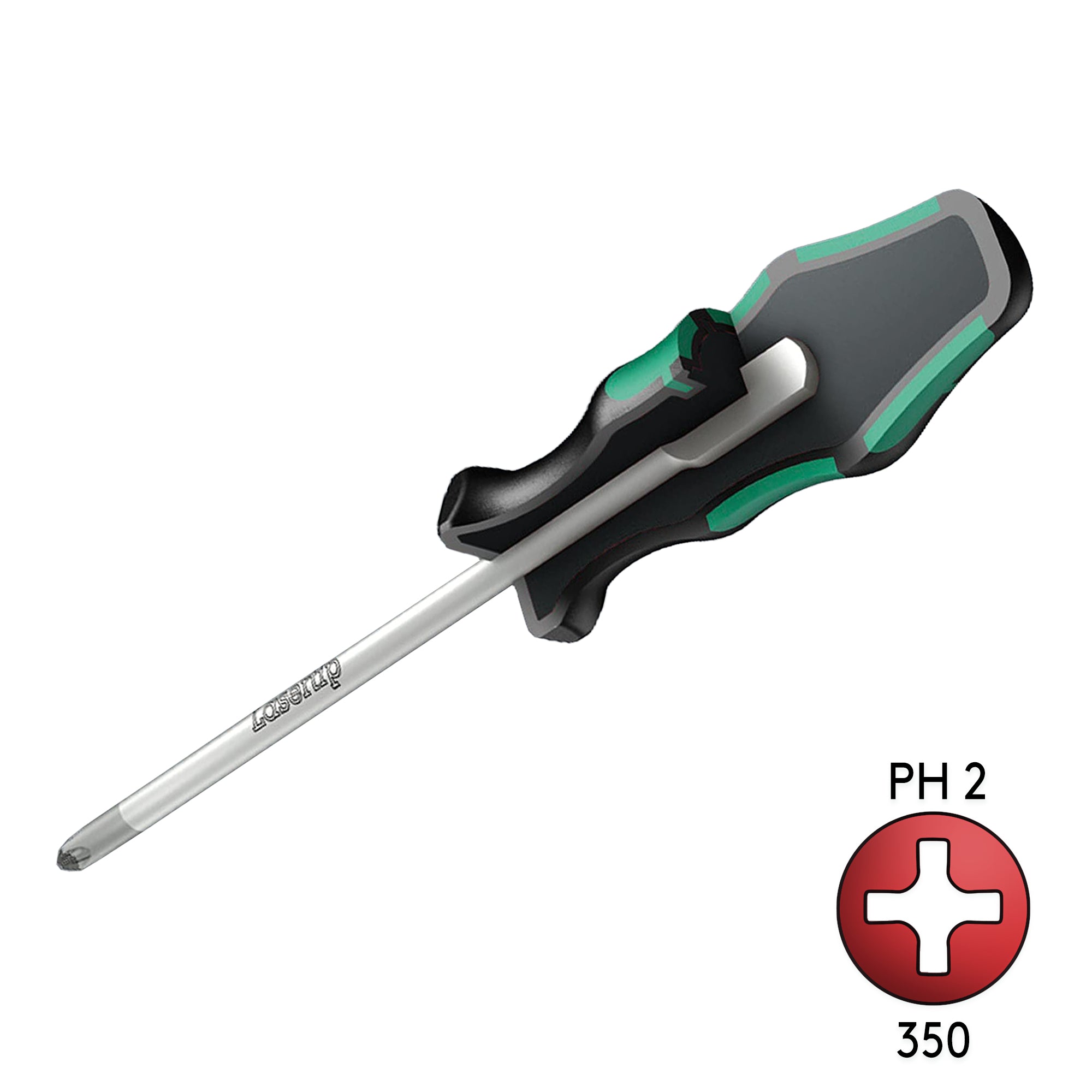 Wera 350 PH 2 X 100mm Phillips Screw Driver With Laser Tip 05008720001